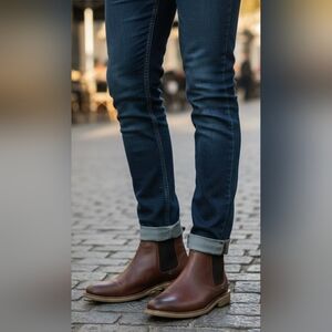 Kenneth Cole Reaction  Mens Brown Casual Dress Boots 9.5